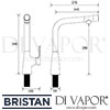 Bristan Gallery Pure Sink Mixer with Filter Tap Dimensions